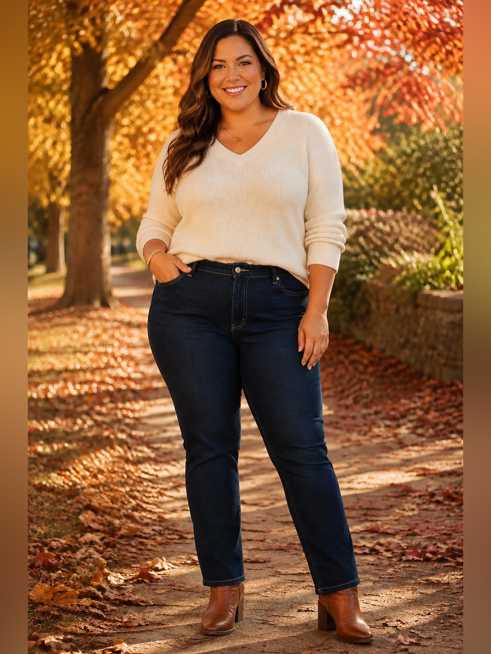 Michael Kors Plus Size 17 Dark Wash Stretch Straight Leg Jeans NWOT